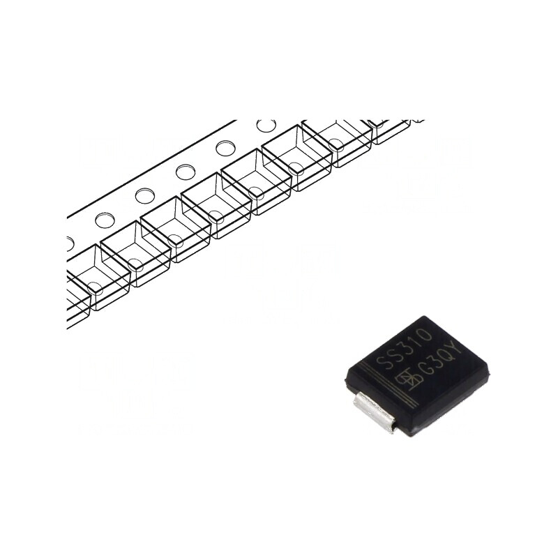 Diodă Schottky SMD 100V 3A pentru redresare - rolă, bandă | Electronic-mag.ro | Componente Electronice