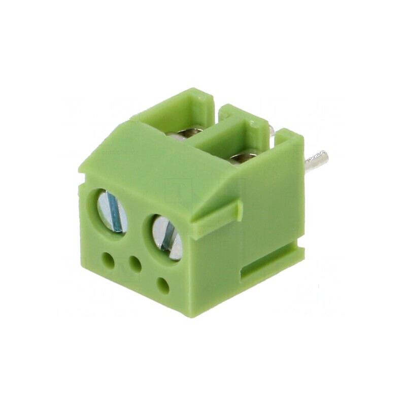 Regletă de conexiuni PCB 90° 3,81mm 2 piste | Electronic-mag.ro | Componente Electronice