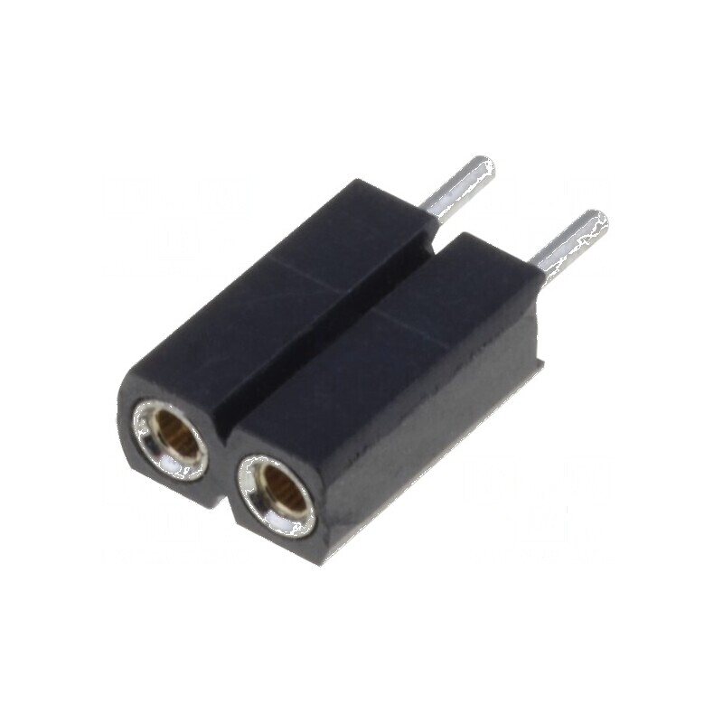 Conector şiruri pini soclu mamă 2 contacte întoarse THT | Electronic-mag.ro | Componente Electronice