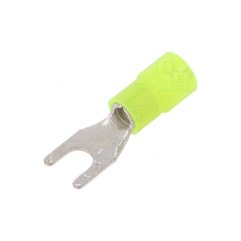 Furcă M5 Ø5,2mm 4÷6mm² crimpat pe cablu izolată cupru | Electronic-mag.ro | Componente Electronice