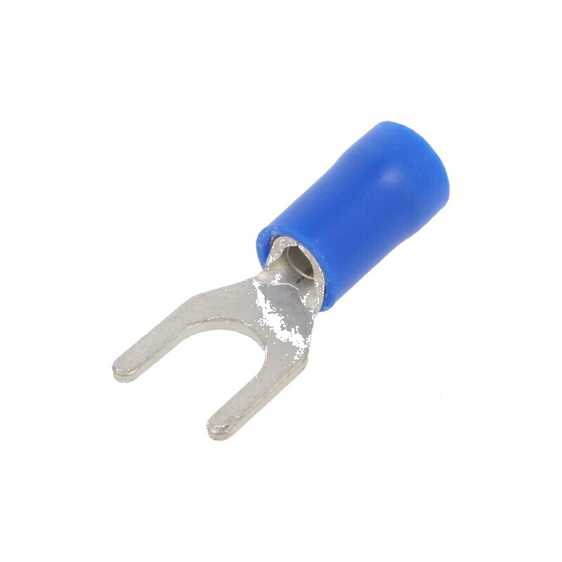 Furcă M5 Ø 5,3mm 1,5÷2,5mm2 crimpată pe cablu izolată | Electronic-mag.ro | Componente Electronice