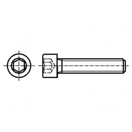 Şurub M6x14 cu cap rotund imbus HEX 5mm DIN 912 ISO 4762 | Electronic-mag.ro | Componente Electronice