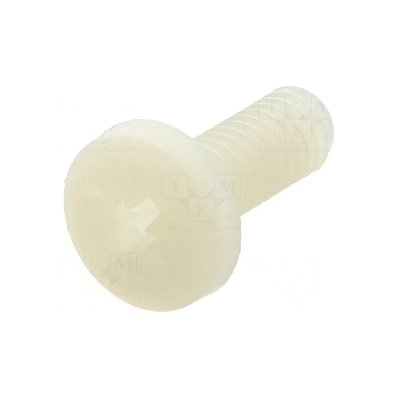 Şurub M4x10 Cap Rotund Pozidriv 1mm Poliamidă | Electronic-mag.ro | Componente Electronice