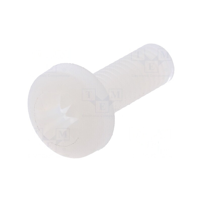 Şurub M4x12 Cap Rotund Pozidriv 1mm Poliamidă | Electronic-mag.ro | Componente Electronice
