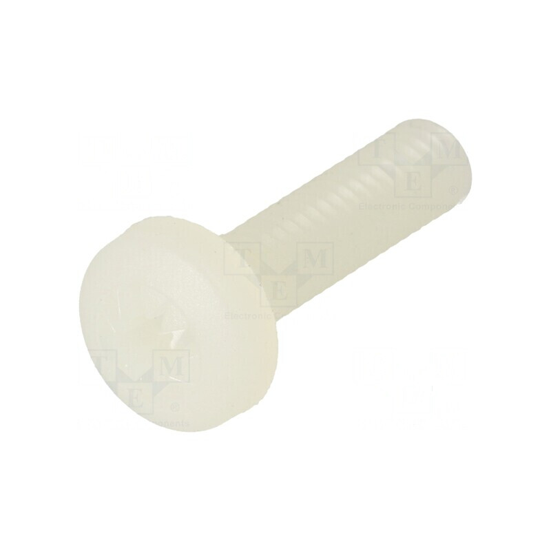 Şurub M4x16 cu cap rotund Pozidriv 1mm din poliamidă | Electronic-mag.ro | Componente Electronice