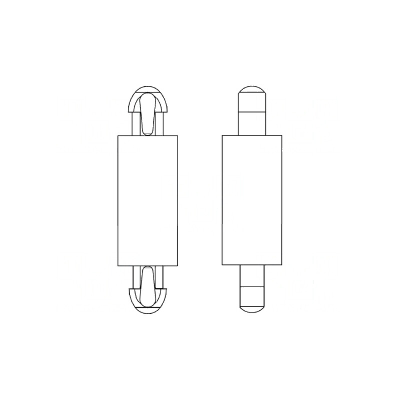 Distanțier PCB Poliamidă 66 6,4mm Clichet | Electronic-mag.ro | Componente Electronice