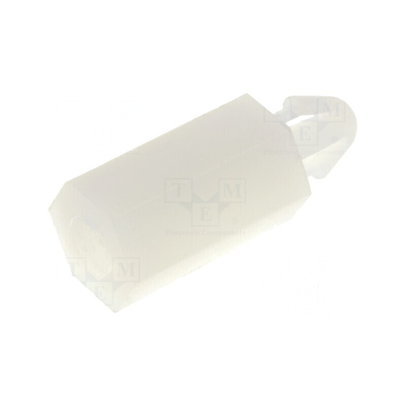Distanţier PCB poliamidă 10mm naturală cu cheie 5,5mm | Electronic-mag.ro | Componente Electronice