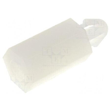 Distanţier PCB poliamidă 10mm naturală cu cheie 5,5mm | Electronic-mag.ro | Componente Electronice