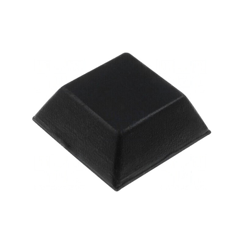 Picioruş autoadeziv negru din gumă, dimensiuni 20mm x 14mm x 7,6mm | Electronic-mag.ro | Componente Electronice