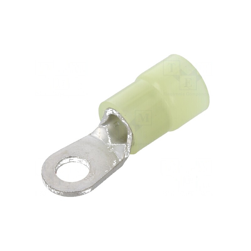 Vârf inelar M4 Ø 4,3mm pentru cablu izolat 2,5÷6mm² crimpat | Electronic-mag.ro | Componente Electronice