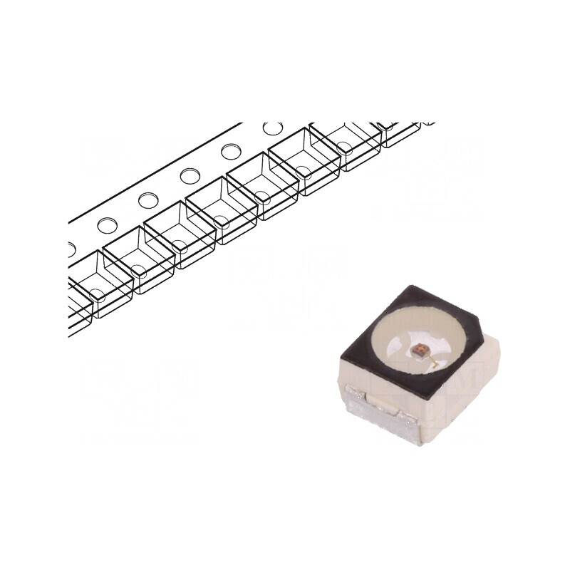 LED SMD 3528 Galben PLCC2 1208-2415mlm 30mA 120° | Electronic-mag.ro | Componente Electronice