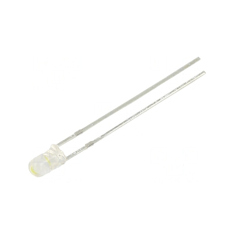 LED 3mm alb rece 8000-16500mcd 36° 2,8-3,4VDC 60mW | Electronic-mag.ro | Componente Electronice