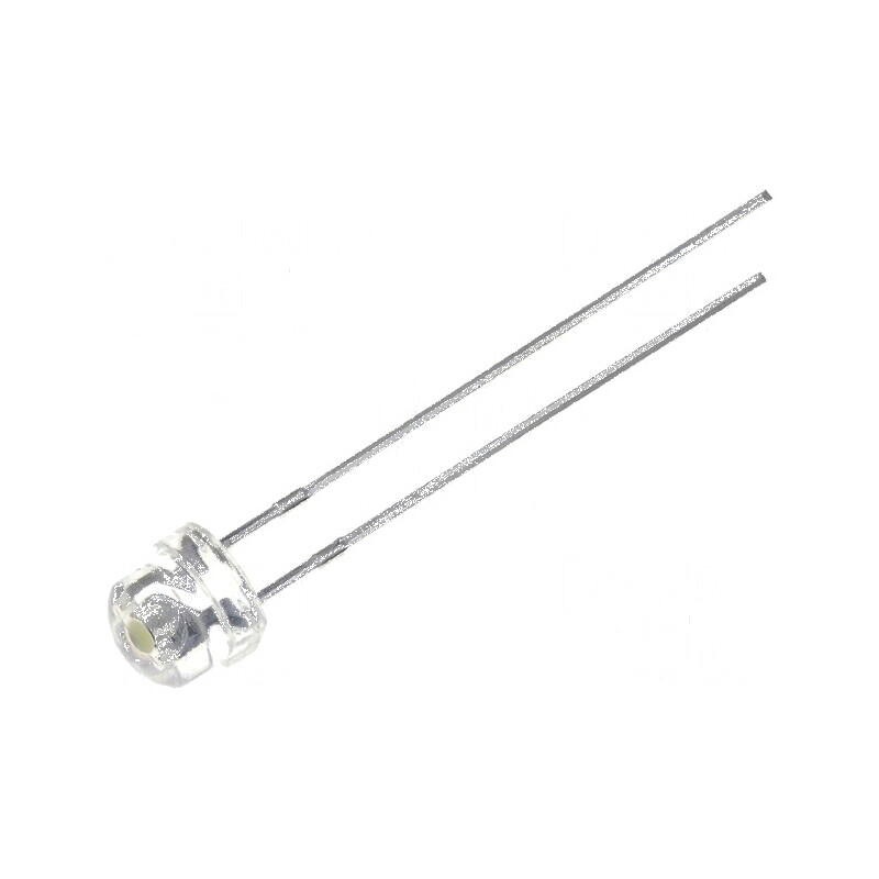 LED 4,8mm portocalie 1560-2180mcd 140° convex | Electronic-mag.ro | Componente Electronice