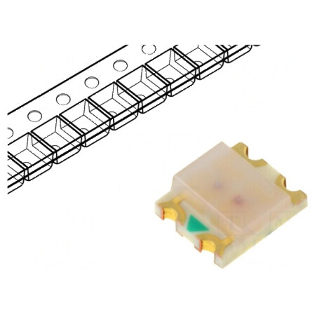 LED SMD 1206 roșie/verde 3,2x2,7mm 5mA | Electronic-mag.ro | Componente Electronice