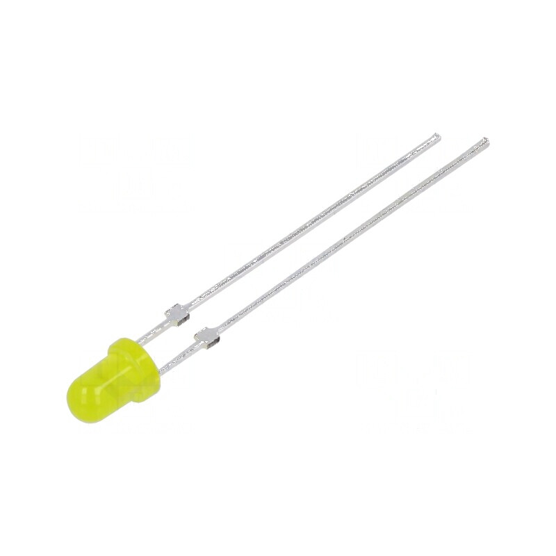 LED 3mm galben 1120-1560mcd 40° convex 78mW | Electronic-mag.ro | Componente Electronice
