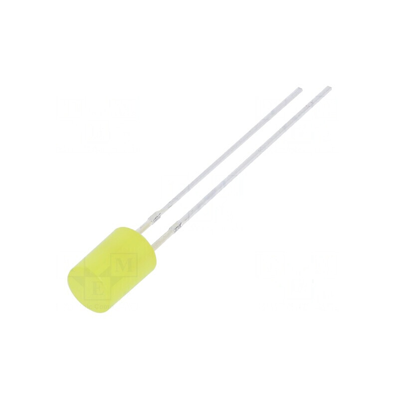 LED 5mm galben 330-500mcd 140° plat 78mW | Electronic-mag.ro | Componente Electronice
