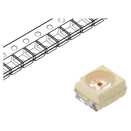 LED SMD 3528 PLCC2 Verde 4,5-12mcd 3,5x2,8x1,75mm 60° 20mA | Electronic-mag.ro | Componente Electronice
