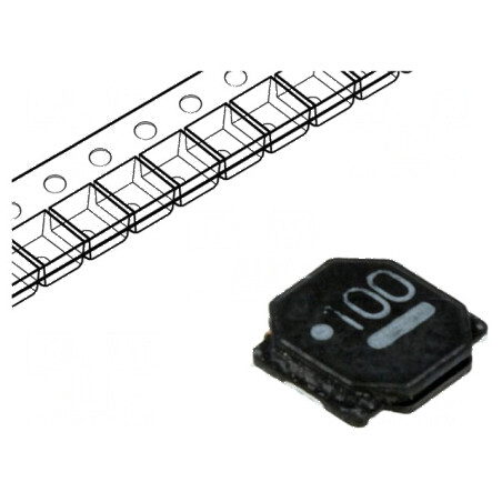 Inductor SMD 10uH 900mA 0,25Ω 4,9x4,9x1mm | Electronic-mag.ro | Componente Electronice