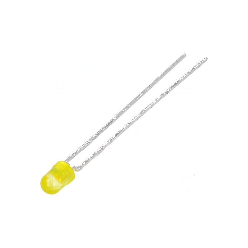 LED 3mm galben 0,63÷1,2mcd 50° convex | Electronic-mag.ro | Componente Electronice