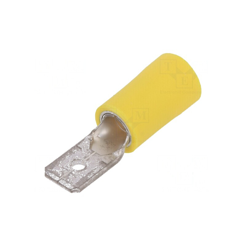 Terminal plat 6,3mm tată 2,5-6mm2 crimpat pe cablu | Electronic-mag.ro | Componente Electronice
