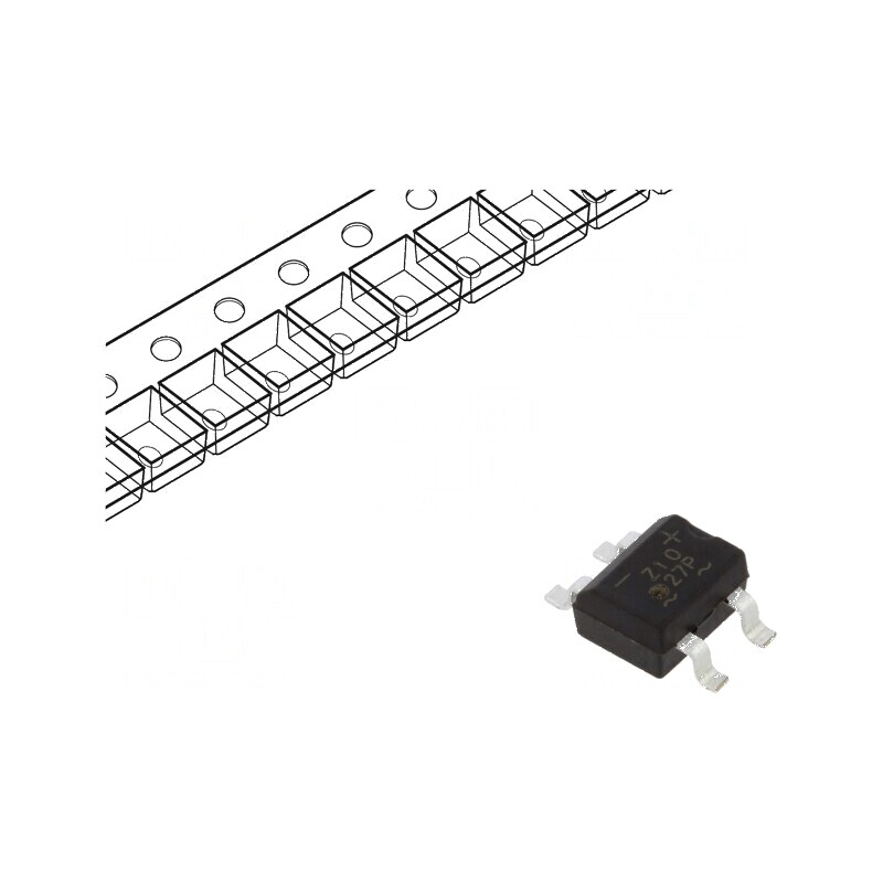 Punte redresoare monofazat Urmax 1kV 800mA 35A MBS | Electronic-mag.ro | Componente Electronice