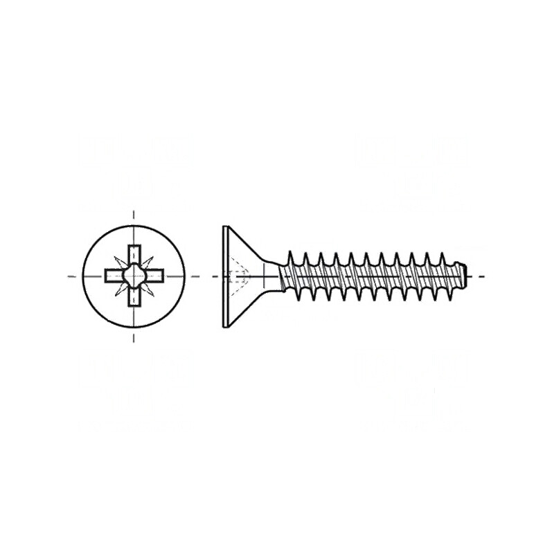 Şurub pentru plastic 2,2x5mm Cap îngropat Pozidriv PZ1 oţel zincat | Electronic-mag.ro | Componente Electronice