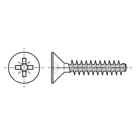 Şurub pentru plastic 2,2x5mm Cap îngropat Pozidriv PZ1 oţel zincat | Electronic-mag.ro | Componente Electronice