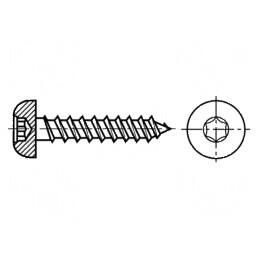 Şurub pentru lemn 5x40 mm cu cap rotund Torx® TX20 din oţel călit | Electronic-mag.ro | Componente Electronice
