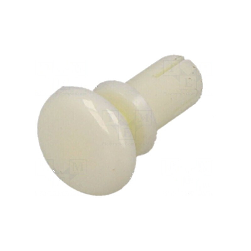 Diblu poliamidă alb 7mm - 4,1mm diametru orificiu montaj | Electronic-mag.ro | Componente Electronice