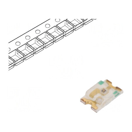LED SMD 0805 verde 20-50mcd 2x1,25x0,4mm 140° 20mA 570nm | Electronic-mag.ro | Componente Electronice