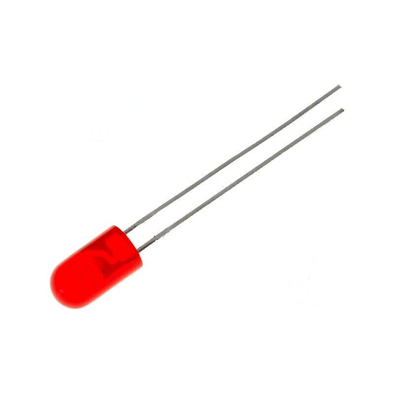 LED 5mm roșie 8-30mcd 60° convex 2-2,5V | Electronic-mag.ro | Componente Electronice