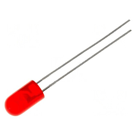 LED 5mm roșie 8-30mcd 60° convex 2-2,5V | Electronic-mag.ro | Componente Electronice