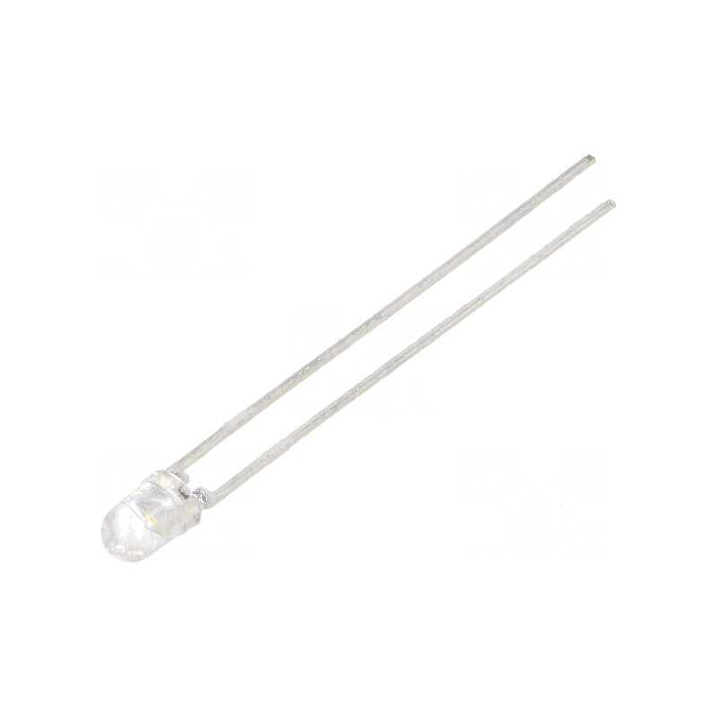 LED 3mm Alb Rece 1150-5500mcd 50° Convex | Electronic-mag.ro | Componente Electronice