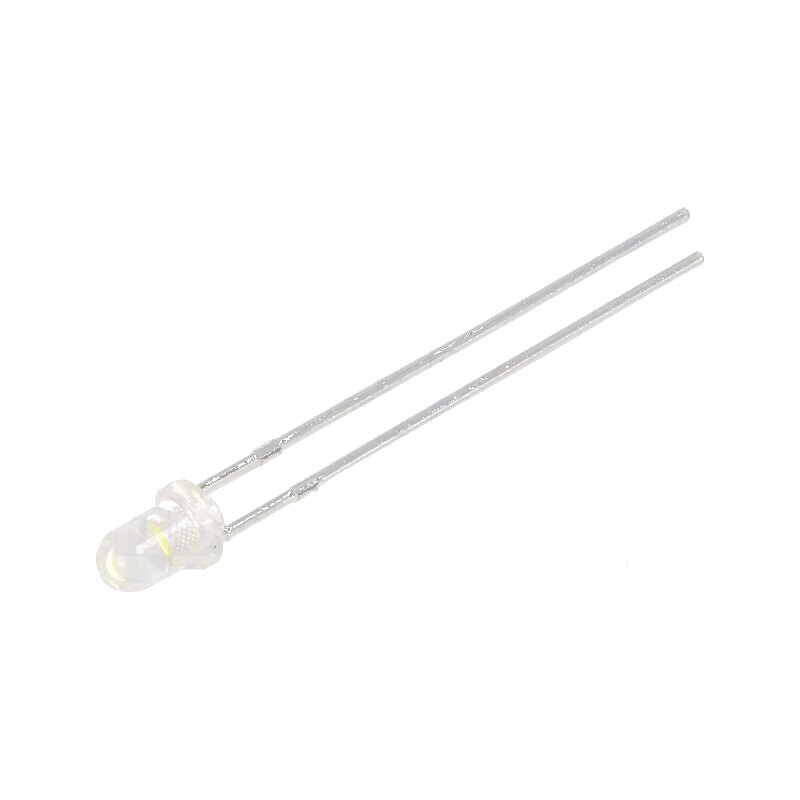 LED 3mm Alb Rece 4900-16500mcd 30° 2,9-3,5VDC 60mW | Electronic-mag.ro | Componente Electronice