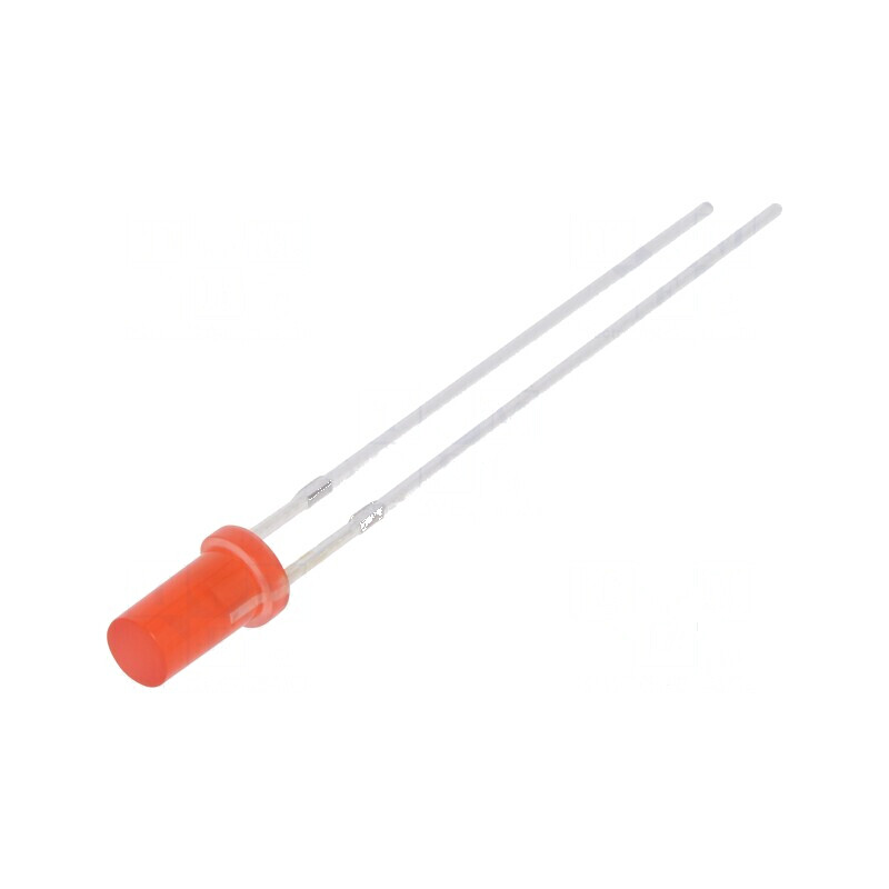 LED 3mm roșie 330-500mcd 140° plat 2 termeni | Electronic-mag.ro | Componente Electronice