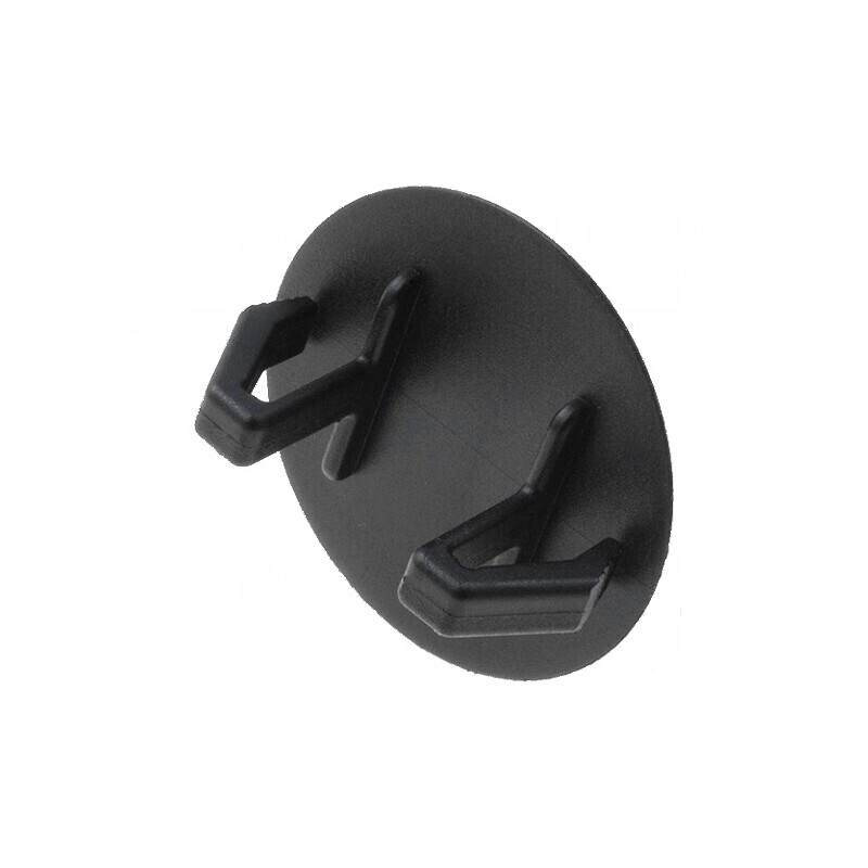 Capac de protecție poliamidă Ø15,5mm H: 12,1mm negru | Electronic-mag.ro | Componente Electronice