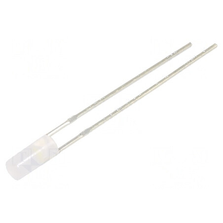 LED 3mm alb rece 750-1120mcd 110° plat 102mW | Electronic-mag.ro | Componente Electronice