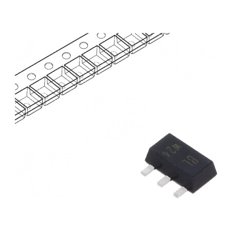 Tranzistor NPN bipolar 80V 1A 1,35W SC62 SOT89 | Electronic-mag.ro | Componente Electronice