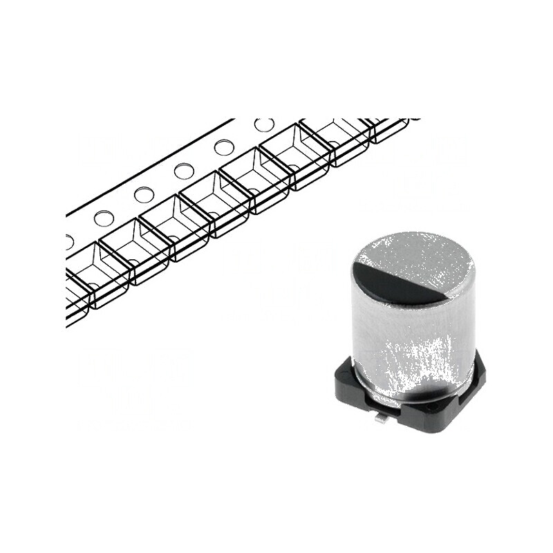 Condensator electrolitic SMD 10uF 50VDC low ESR Ø6,3x5,8mm | Electronic-mag.ro | Componente Electronice Condensator electrolitic SMD 10uF 50VDC low ESR Ø6,3x5,8mm | Electronic-mag.ro | Componente Electronice