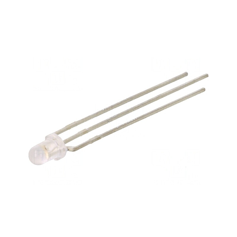 LED 3mm albastru/ambră 40° convex | Electronic-mag.ro | Componente Electronice