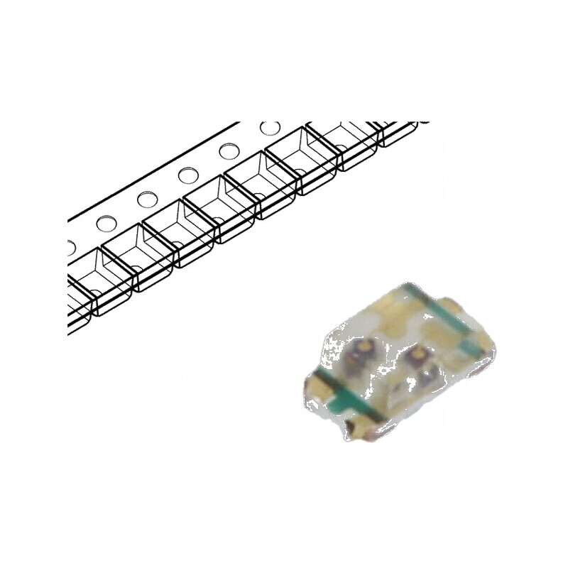 LED SMD 0603 roșie/verde 1,6x0,8mm 130° 2V | Electronic-mag.ro | Componente Electronice