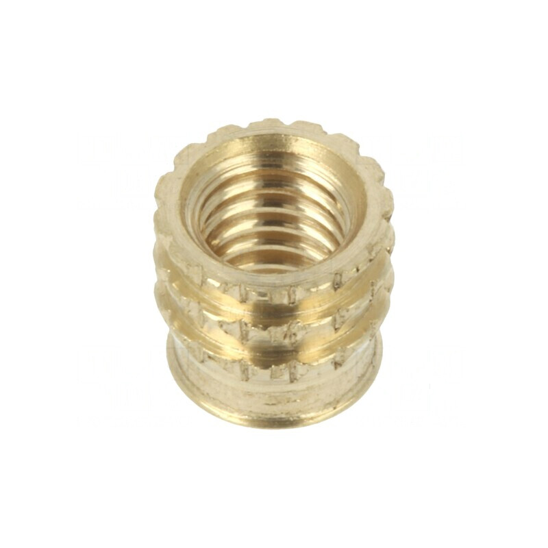 Adaos filetat alamă M3 BN 37885 4,1mm pentru plastic | Electronic-mag.ro | Componente Electronice