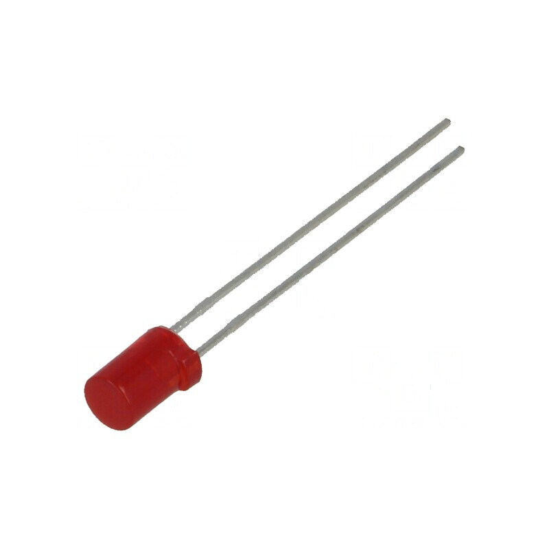 LED 4mm roșie 12-20mcd 100° plat nr. term: 2 | Electronic-mag.ro | Componente Electronice