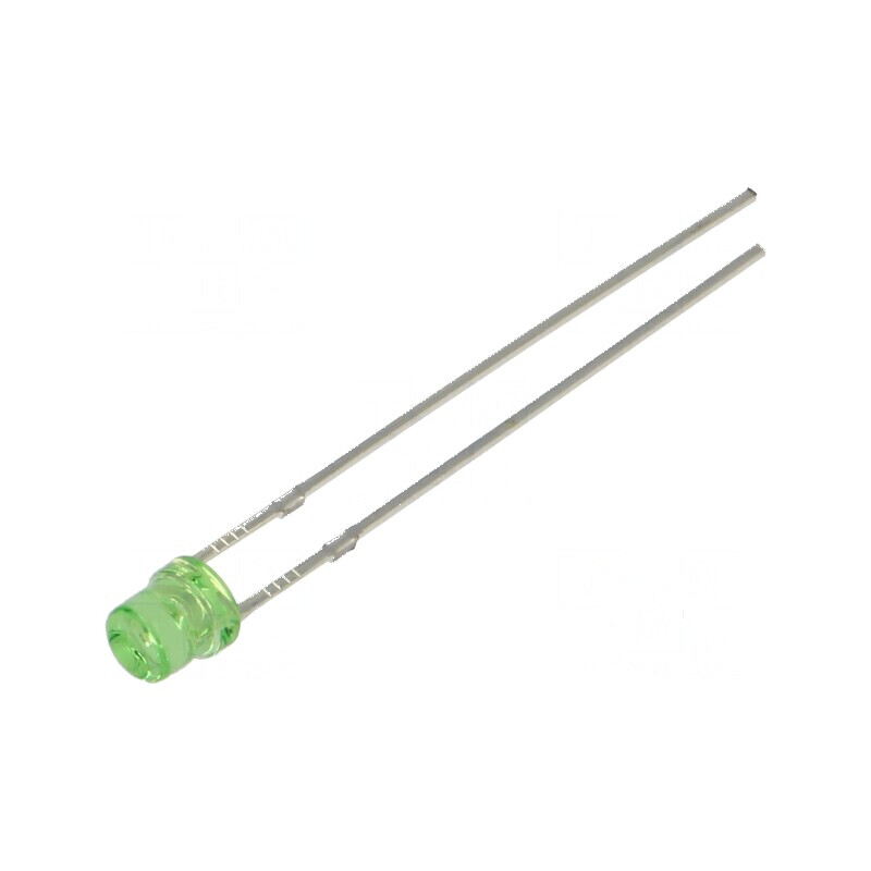 LED 3mm Verde 1560-2180mcd 60° Concav 108mW | Electronic-mag.ro | Componente Electronice