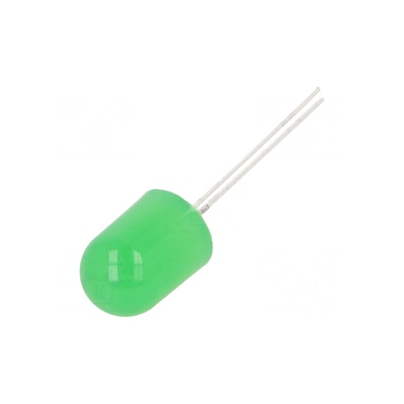 LED verde 10mm 500-750mcd 30° plat | Electronic-mag.ro | Componente Electronice