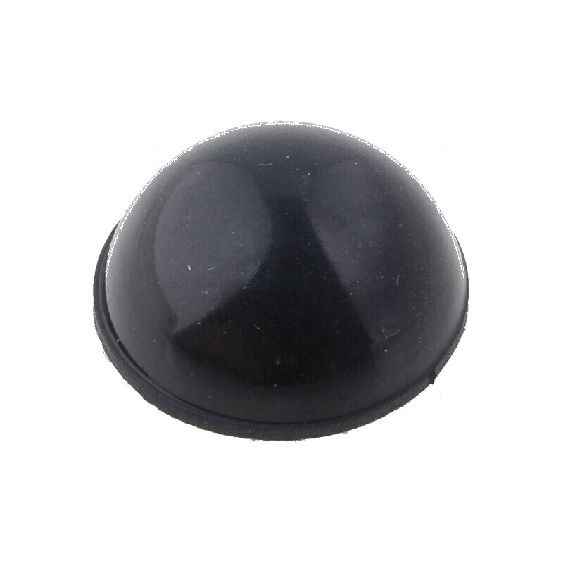 Picioruş autoadeziv negru din gumă 15,9mm x 8mm | Electronic-mag.ro | Componente Electronice