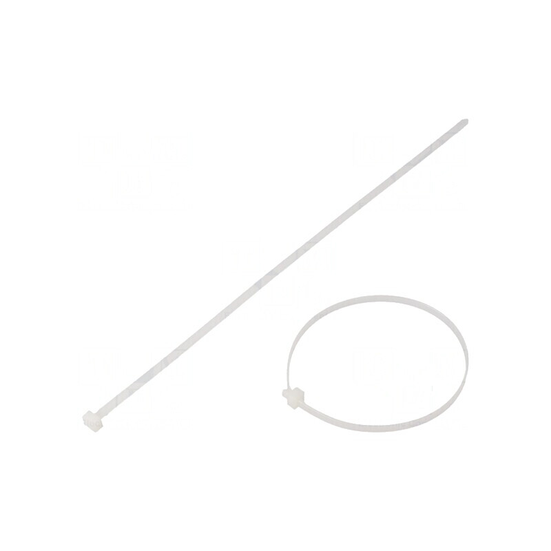 Colier de strângere poliamidă 206mm 3,4mm 178N naturală | Electronic-mag.ro | Componente Electronice