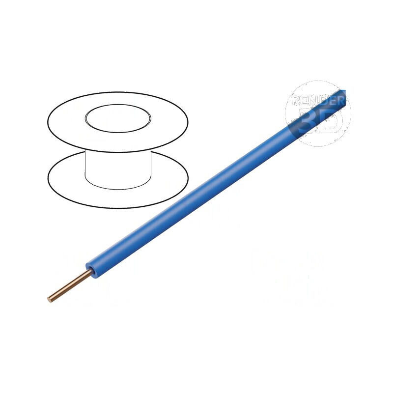 Cablu TDY sârmă PVC albastru 150V 0,5mm 500m | Electronic-mag.ro | Componente Electronice