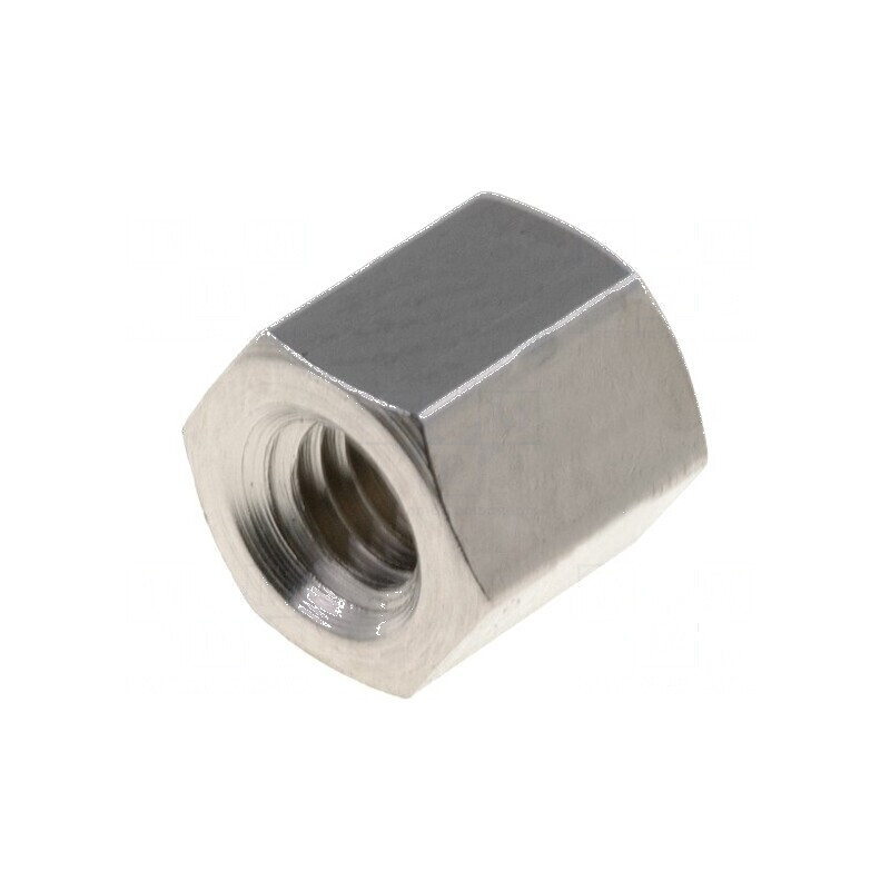 Piuliță distanțieră filetată M3 5mm alamă nichel | Electronic-mag.ro | Componente Electronice