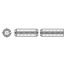 Ştift cu arc din oțel inoxidabil BN 337 - Ø 3mm, L 16mm, DIN 1481 | Electronic-mag.ro | Componente Electronice